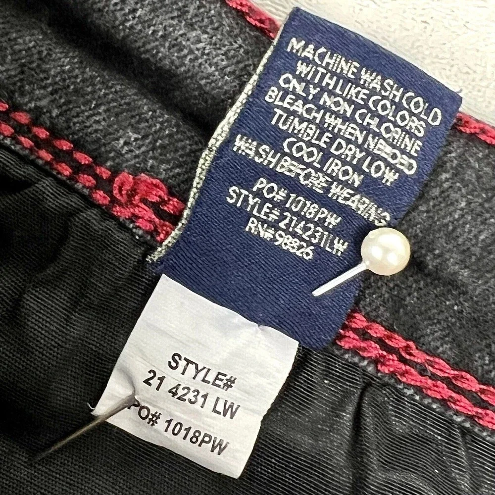 U.S. Polo Assn. Denim Co. Black Denim Skinny Jeans Mid-Rise Stretch Size 8 Short - Picture 11 of 12